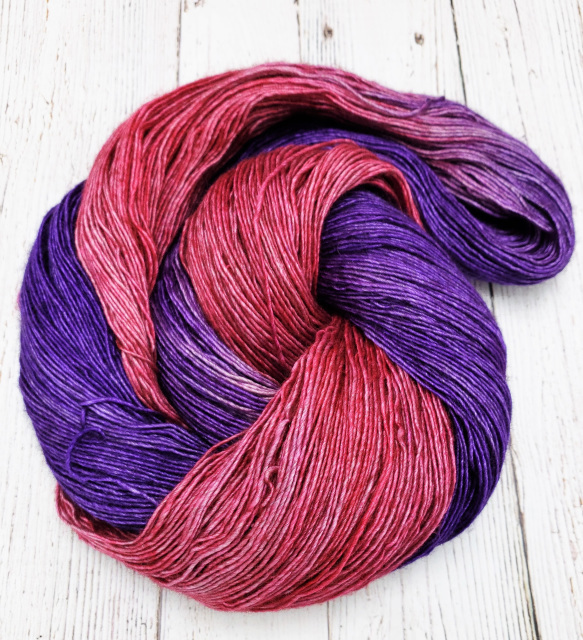 Lux Hand Dyed Filolious Fingering Sock Yarn Alpaca/Silk/Cashmere in Orchid Pink