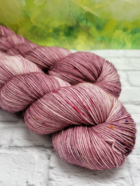 hand dyed yarn fingering yarn sw merino sock yarn DK purple yarn hand dyed yarn yarn worsted Amethyst Roses PRE-ORDERS